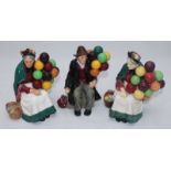 Two Royal Doulton figures 'The Old Balloon Seller,' HN1315 together with 'The Balloon Man,'