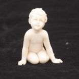 Ferdinand Preiss (1882-1943), ivory figure of kneeling boy with curly hair, unsigned, 6cm high.