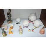 SECTION 14. Five assorted Beswick 'Beatrix Potter' figures and another figure, together with a