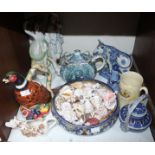 SECTION 20. A 19th Century Burleigh Ware Aesthetic Movement shaped teapot, together with other