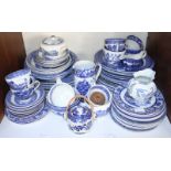 SECTION 14. A quantity of assorted Willow Pattern ceramics, comprising various plates, cups, saucers