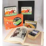 Three vintage horse racing games including Escalado, Totopoly and a Chad Valley 'Also Ran,' all