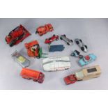 A collection of Dinky toys including Maximum Security Vehicle No. 105, Corgi Vanwall, Blaw Knox