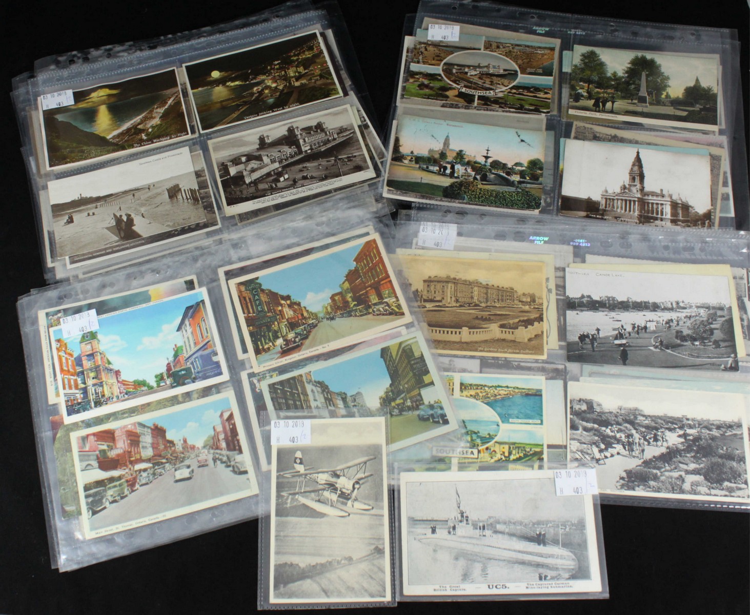 A collection of approximately 130 postcards, predominantly of Portsmouth and Southsea topographical