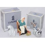 A Royal Doulton figure 'Apple Maid', HN2160, lady sat on a chair with a basket of apples at her