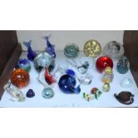 SECTION 4. Twenty five various paperweights including birds, fish, dolphins and a snail etc.