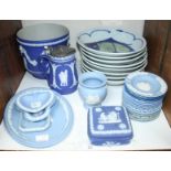 SECTION 23. Various Wedgwood Jasperware pottery and eight Chinese porcelain 'Carp' bowls