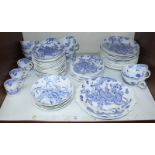 SECTION 15. A 57-piece Royal Worcester 'Blue Dragon' pattern part dinner, tea and coffee set,