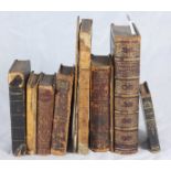 Eight various 19th century books including Odysey of Homer, 1805, and Proberbial Philosophy by