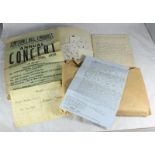 A collection of Deeds and indentures together with two 19th C sea journals and other ephemera