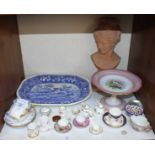 SECTION 6. A selection of ceramics including Dresden, miniature cups and saucers, large Copeland