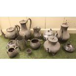 A quantity of silver-plated and pewter items including Armada part tea set, Huikee Swatow tankard