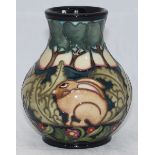 A Moorcroft pottery vase in 'The Hillside' pattern designed by Kerry Goodwin, trial piece dated 24.