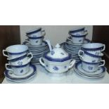 SECTION 17. A Wedgwood Georgetown Collection blue and white part dinner and tea service of approx.