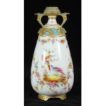 A late 19th century Royal Crown Derby Aesthetic vase of ovoid form, shape 709, painted in polychrome