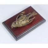 Paul Comolera (1818-1897), a 19th century bronze sculpture of a recently deceased sparrow, signed