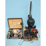 A Leitz Focomat 1c enlarger, a Russian Zenith UPA 5 enlarger, pair of Scope binoculars in original