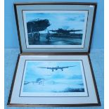 Robert Taylor (b.1946) 'Last Flight Home' and 'Bombers Moon' signed limited edition prints, 'Last