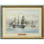 S.S Good? A 19th century study, 'H.M.S Victory and ships of the British fleet off Cadiz, October