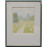 Kenneth Leech (20th C), 'Autumn Leaves,' signed in pencil, limited edition 4/200, aquatint, (