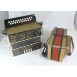 A Hohner double octave accordion and a Hohner single octave accordion