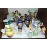 SECTION 19. Various ceramics including piano babies, pictorial plates and vases etc