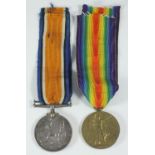 A WW1 War Medal and Victory medal to 266657 Pte E. Webber Somerset Light Infantry