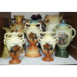SECTION 17. Various Victorian and Edwardian pottery vases