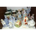 SECTION 7. Various Victorian pottery vases and porcelain figures