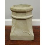 A Victorian ceramic chimney pot with octagonal top, 44cm high