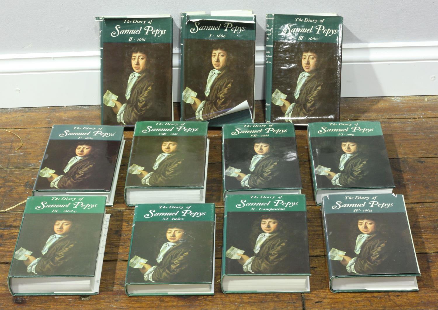 A set of eleven volumes of Robert Latham and William Matthews 'The Diary of Samuel Pepys', in