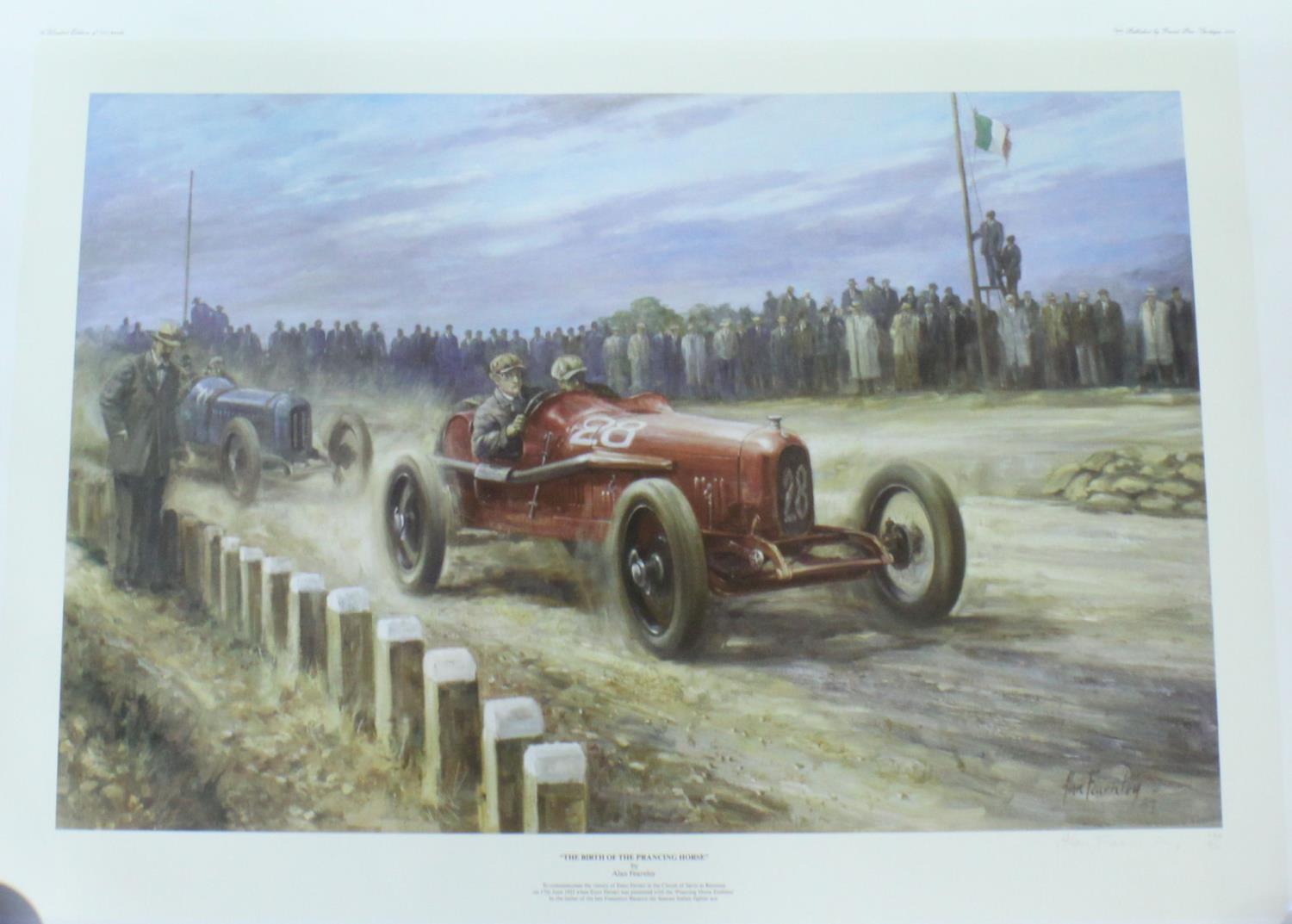 Motor Racing Interest: After Alan Fearnley, 'Practice Over' sign by artist and Stirling Moss, and ' - Bild 2 aus 2