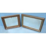 Two various gilt framed mirrors, the largest measuring 59 x 80cm including frame.