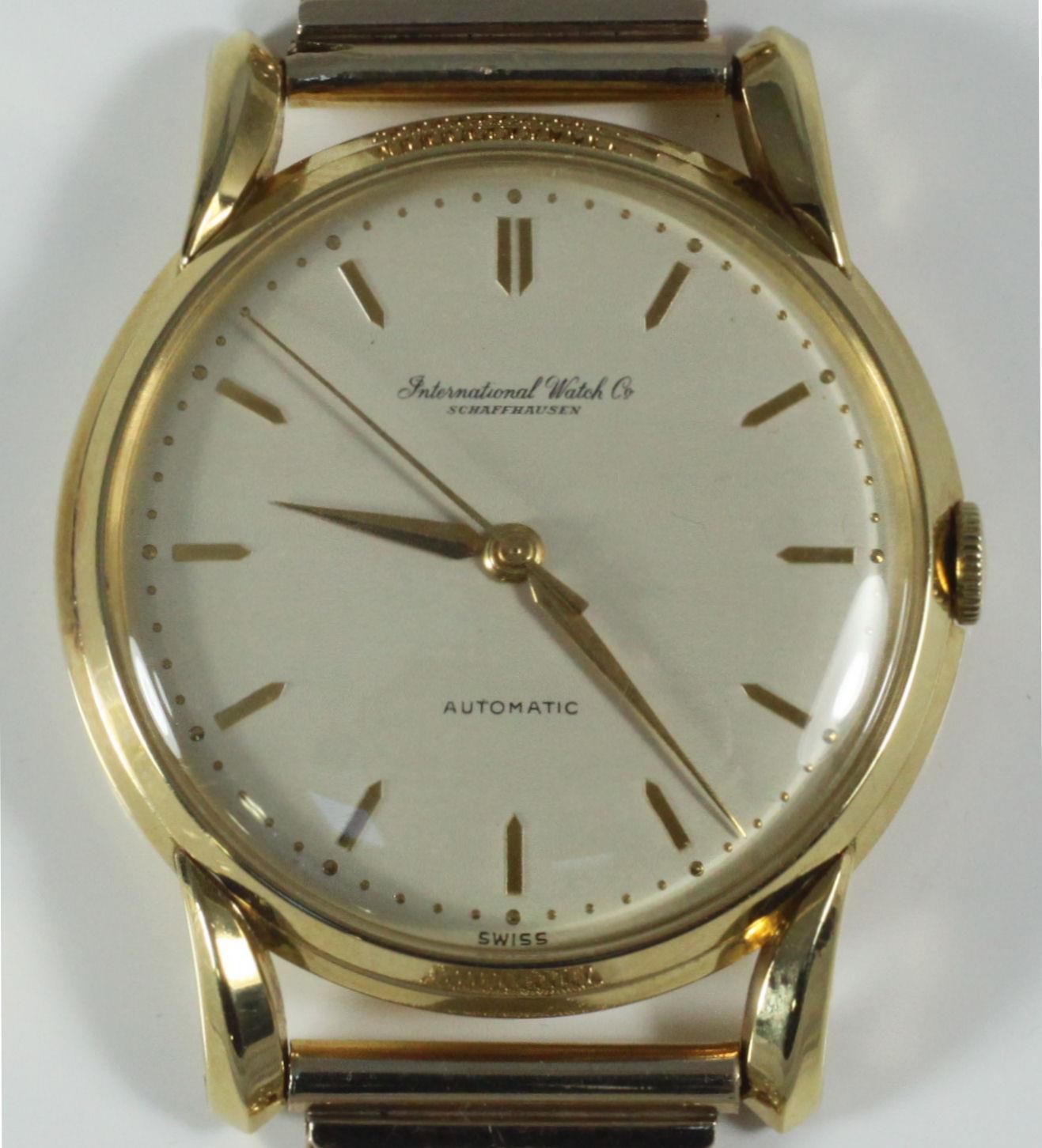 A late 1950s vintage gentlemen's IWC (International Watch Co) dress watch, 18ct gold plain - Image 4 of 4