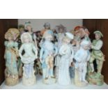 SECTION 21. A large quantity of Victorian glazed and unglazed porcelain figures