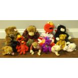 Three various Elmo soft toys, together with an assortment of TY toys etc.