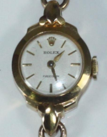 A ladies 9ct gold Rolex cocktail watch with later gold bracelet - Image 2 of 3