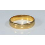 A 22ct gold wedding band, gross weight approximately 4.6g