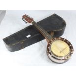 A John Grey & Sons 'Dulcetta' banjo mandolin in fitted carry case