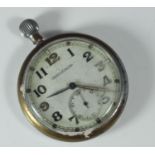 A mid-20th century GSTP pocket watch by Jaeger LeCoultre, the white dial with Arabic numerals