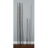 A five-piece cane rod by 'Forrest', together with a four-piece cane rod by 'Wells'