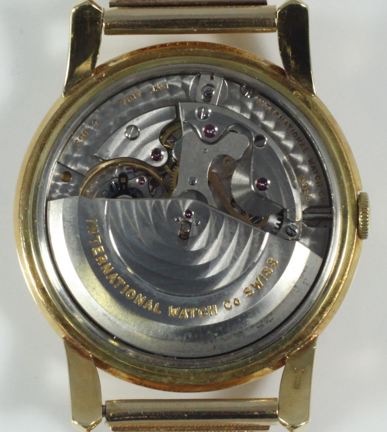 A late 1950s vintage gentlemen's IWC (International Watch Co) dress watch, 18ct gold plain - Image 2 of 4