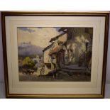 Mary S Hagarty '89. A late nineteenth century signed watercolour, street scene in Provence, 11.