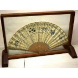 A late eighteenth century calendar fan for the year 1794, with sandlewood spines, printed on paper