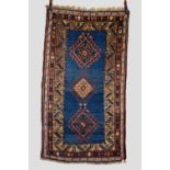 Kazak triple medallion rug, south west Caucasus, circa 1900s, 6ft. X 3ft. 5in. 1.83m. X 1.04m. Small