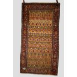 Senneh rug, (reduced) Hamadan area, north west Persia, late 19th century, 6ft. 7in. X 3ft. 6in. 2.