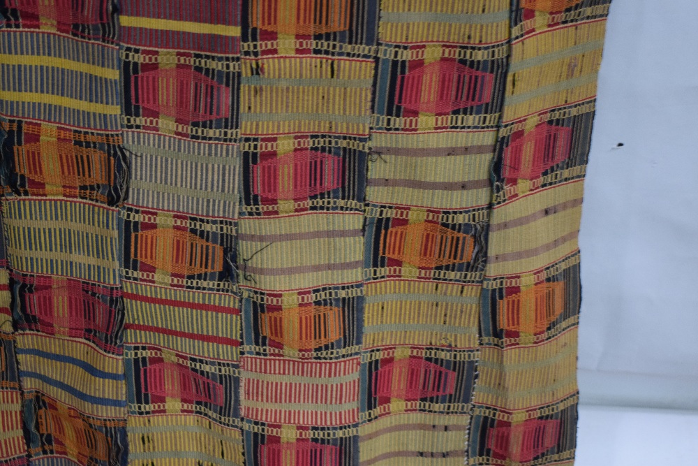 African ewe cloth (man's shawl), Ghana, west Africa, first half 20th century, 112in. X 64in. - Image 12 of 13