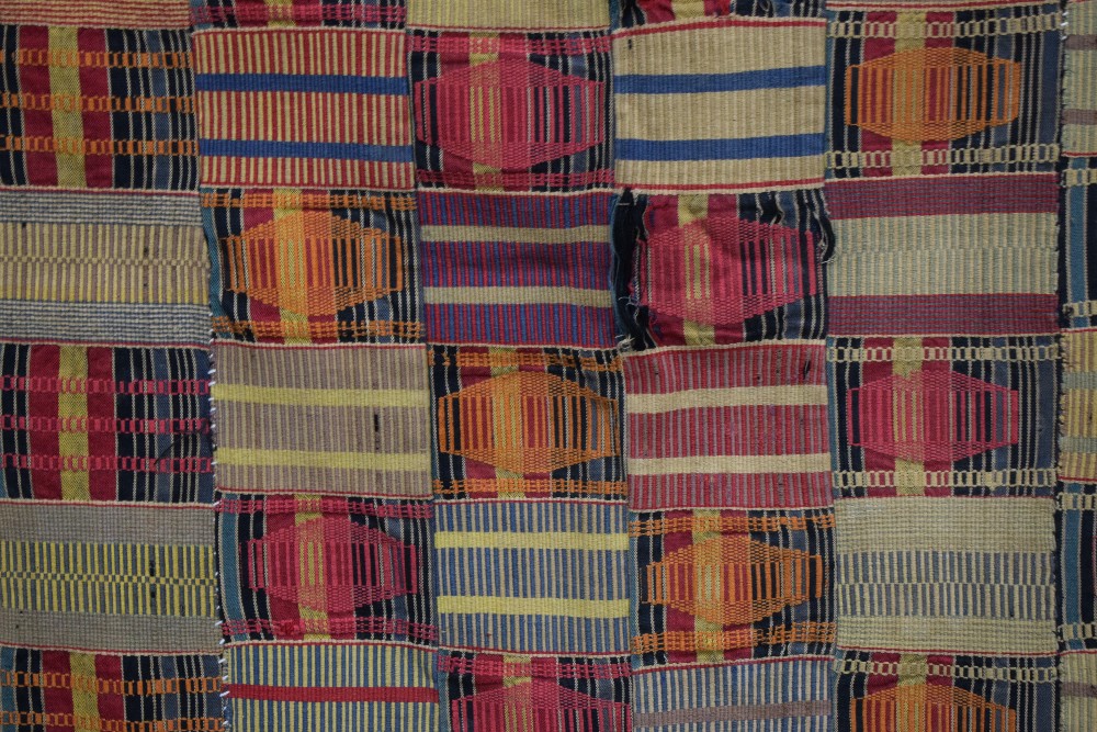 African ewe cloth (man's shawl), Ghana, west Africa, first half 20th century, 112in. X 64in. - Image 13 of 13