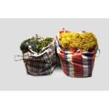 Collection of good quality vegetable dyed 2-ply wool for rug and kilim repairs in 10 bags in the