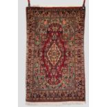 Mashad rug, Khorasan, north east Persia, circa 1950s, 5ft. 3in. X 3ft. 5in. 1.60m. X 1.04m. Small
